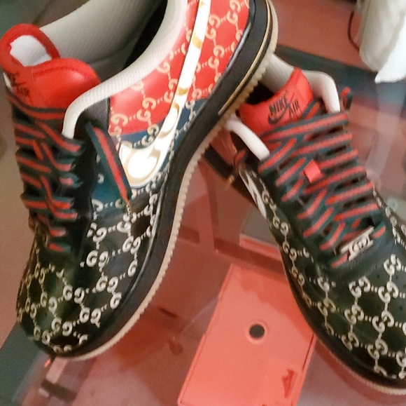 Fully customized "GUCCI" Air Force 1 07'S - Picture 1 of 7